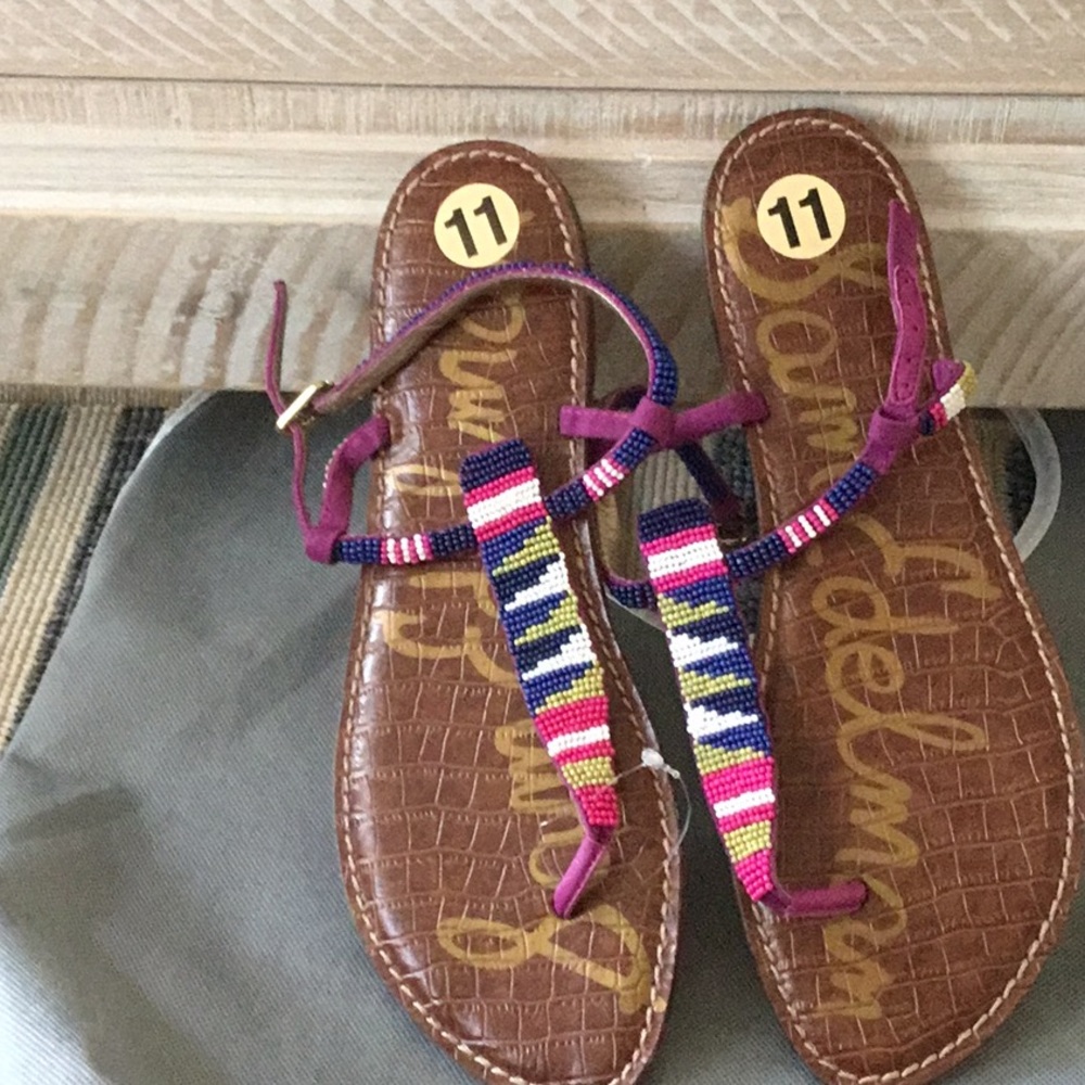 Embroidered sandals
